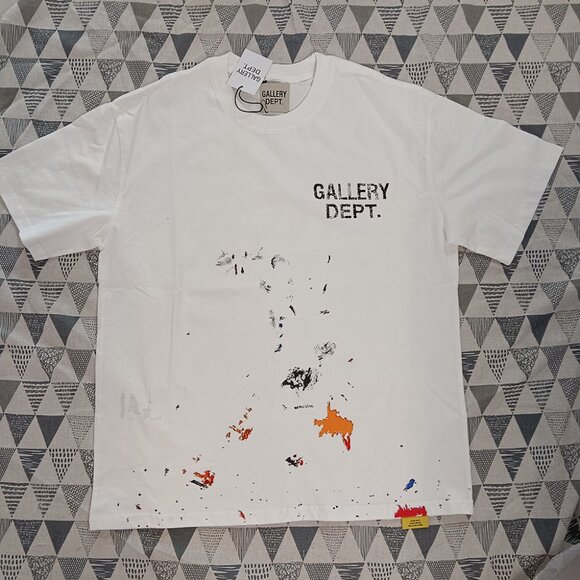 Gallery Dept Colorful Ink Splash Letters Loose Short Sleeve - Picture 1 of 6
